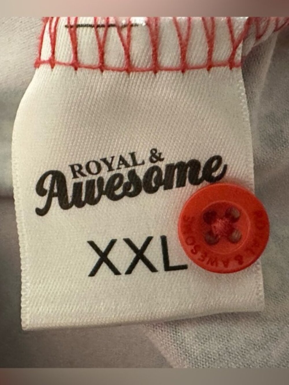 Royal & Awesome Golf Polo Shirt BEER MUGS Men's XXL Red - Picture 6 of 12
